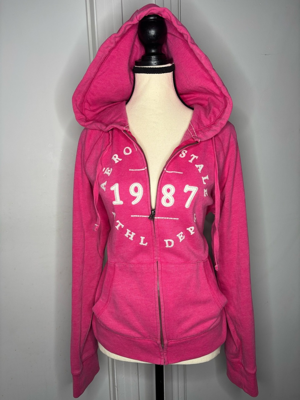 Aeropostale hot pink zip up